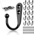 ZAYBOD 15 Pack Black Wall Hooks, Premium Zinc Alloy Coat Hook by ZAYBOD