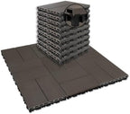 JJWOOD 2-Inch Thick Interlocking Deck Tiles, Water-Resistant Outdoor Floor Tiles by Unknown