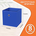 Foldable Storage Cubes Bins, 11 Inch Cloth Storage Cube Fabric Storage Box - Image 2