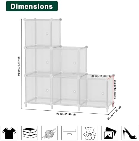 6Cube Storage Organizer Modular Stackable - Image 3