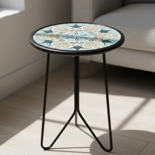 LIFFY Patio Side Table, Indoor Round Accent End Table - Image 2