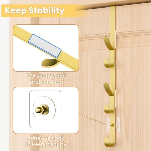 Kaiferty Over the Door Hooks, Metal Door Hooks - Image 5