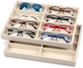 2 Pcs Drawer Sunglass Organizer & Display Tray 8 Grids Velvet Scratch by Unknown