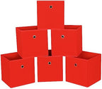 Foldable Storage Cubes Bins, 11 Inch Cloth Storage Cube Fabric Storage Box by NieEnjoy
