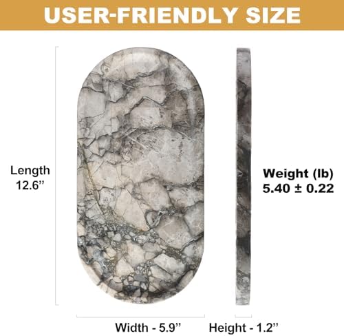 Koville Turkish Natural Travertine Tray, Catchall Tray - Image 2