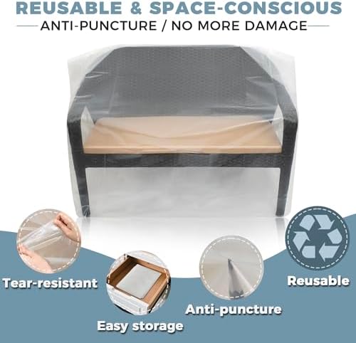 2-Pack Patio Loveseat Bench Cover - Image 5