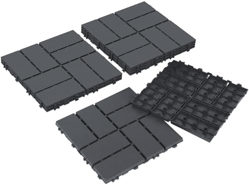 Neoaider Decking Tiles 9Pcs, Dark Grey by Neoaider