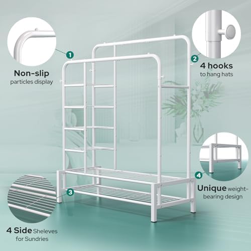 Clothes Rack with Shelves, Double Rods Clothing Rack - Image 3