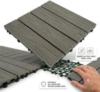 Interlocking WPC Decking Tiles – 12”x12” Outdoor Flooring, Waterproof & Durable - Image 6