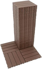 44 Pack Interlocking Deck Tiles, 12x12 Inch Modern Plastic Outdoor Flooring - Image 6