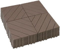 36 PCS Plastic Interlocking Deck Patio Tiles by Mapleyard
