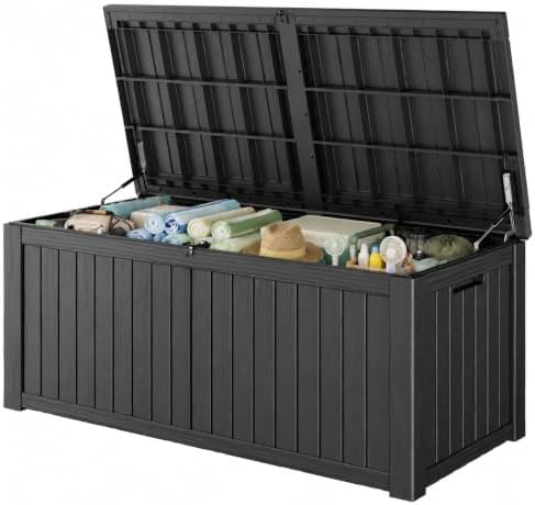 Outdoor Storage Box, Resin Deck Boxes Indoor and outdoor, Waterproof Storage by NBYSGO