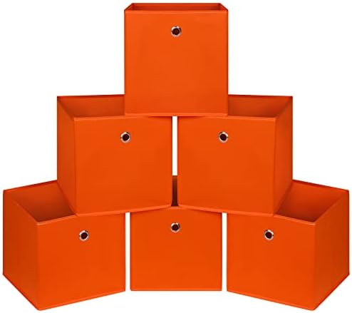 Foldable Storage Cubes Bins, 11 Inch Cloth Storage Cube Fabric Storage Box by NieEnjoy