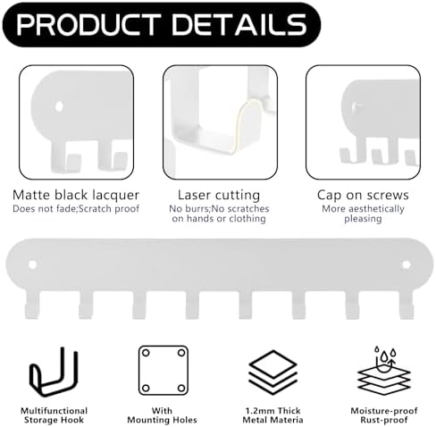 2 Pack Key Holder Wall Mount, Wall Mount Key Holder - Image 6