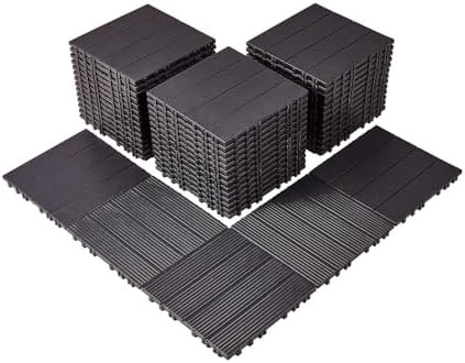 VEVOR 54 sq. ft Plastic Interlocking Deck Tiles, 54 Pack, Patio Floor Decking by VEVOR