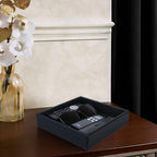 HofferRuffer Faux Leather Vanity Tray, Elegant Desktop Storage Organizer - Image 5