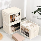 Homsorout Storage Bins with Lids, 3 Pack Large Storage Cubes with Window - Image 4