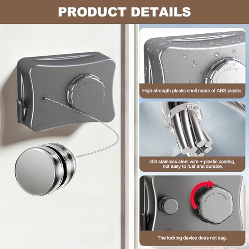 Retractable Clothesline for Indoor & Outdoor Use - Image 4