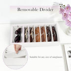 Velvet Sunglass Organizer Tray, Stackable Glasses Case - Image 3