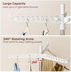 Foldable Clothes Drying Rack, Rotatable Free Standing drying rack, 1 Layer - Image 4
