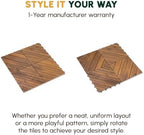 BEEFURNI Interlocking Acacia Wood Deck Tiles 12x12 - Image 3