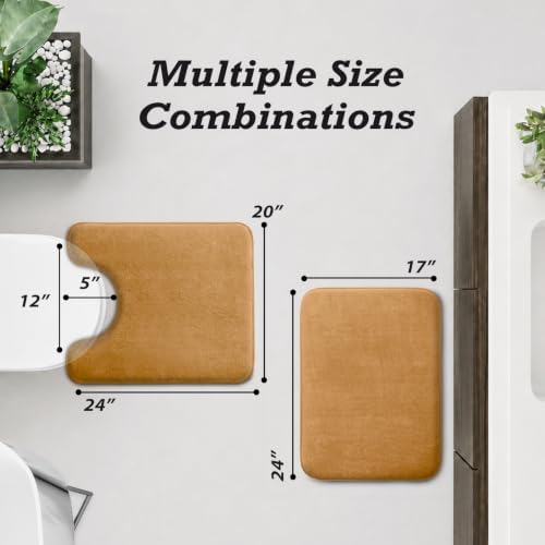 HUXMEYSON Bathroom Rugs Sets 2 Piece, Non-Slip & Quick Dry Bath Mat Set - Image 2