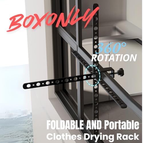 Foldable Indoor/Outdoor Swivel Folding 7-Hole Clothes Drying Rack - Image 2
