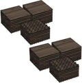 Yaheetech 54PCS Deck Tiles Acacia Wood Interlocking Outdoor Flooring by Yaheetech