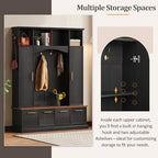 Merax 59" Farmhouse Hall Tree - Image 3