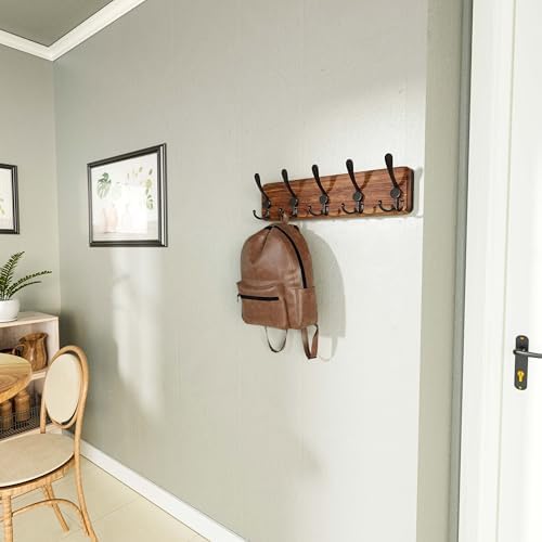 SKOLOO Rustic Coat Rack Wall Mount, Solid Wood - Image 2