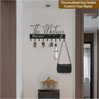 Customized Meaningful Phrase Key Holder Wall Mount, Key Hooks - Image 2
