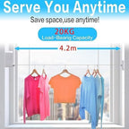 JOOM Retractable Clothesline Indoor, Dual 2 x 13.8 FT Clothes Lines - Image 5