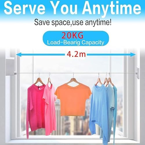 JOOM Retractable Clothesline Indoor, Dual 2 x 13.8 FT Clothes Lines - Image 5