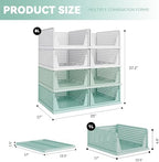 Pinkpum Green Boy Closet Organizers and Storage Stackable Plastic Drawer Basket - Image 3