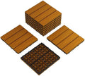 9Pack 12" x 12" Interlocking Composite Deck Tiles, Waterproof Composite Wood by Garvee