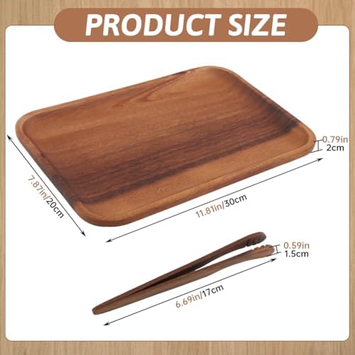 11.8" x 7.8" Wood Serving Tray - Image 2