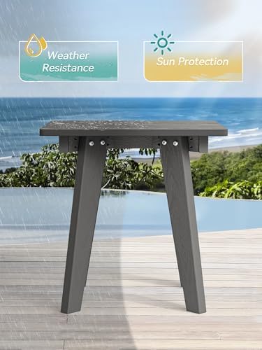 Homejoy HDPE Outdoor Side Table, Small Outdoor Table - Image 4