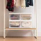 IRIS USA 4-Pack, 7 Qt. Small Stacking Drawer Storage Organizer - Image 2