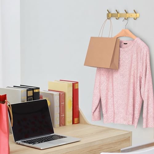 Brushed Gold Wall Mounted Coat Rack – 12 Inch Stainless Steel Rail - Image 5