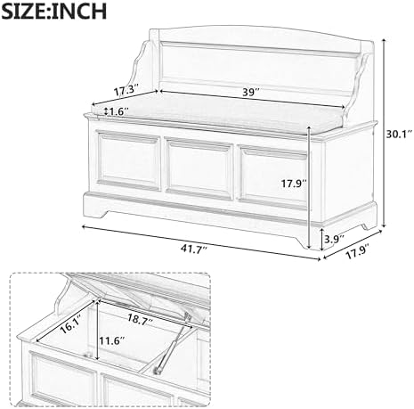 Knocbel Rustic Entry Storage Bench - Image 2