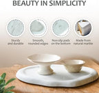 Natural Marble Trinket Tray – 9"x6" Cloud Shaped Decorative Dish - Image 3