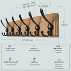 Dseap Coat Rack Wall Mounted - Image 6