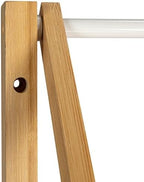 Household Essentials Bamboo and Metal Wall Mount Extendable Drying Rack - Image 5