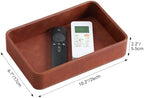 Valet Tray for Men, PU Leather Catchall Tray Nightstand Organizer - Image 2