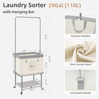 STORAGE MANIAC Rolling Laundry Cart - Image 4