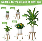 5-Pack Wood Plant Stands Indoor, Single Plant Stand - Image 2
