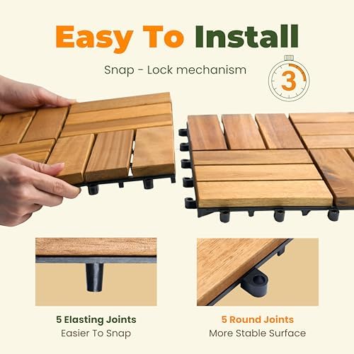 Jurax Interlocking Wood Deck Tiles - Image 4