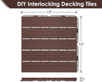 PrimeZone 216 PCS Plastic Interlocking Patio Deck Tiles Outdoor All Weather - Image 2