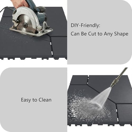 44 Interlocking Deck Tiles 12x12in +12 Edges Trim & 4 Corners - Image 3