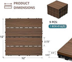 Skypatio Interlocking Deck Tiles 9 PCS, Poolside & Garden - Image 2